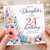 Daughter 24th Birthday Card, Floral Watercolour Birthday Card