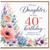Daughter 40th Birthday Card, With Love Floral Watercolour Birthday Card