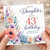 Daughter 43rd Birthday Card, With Love Floral Birthday Card