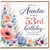 Auntie 53rd Birthday Card, With Love Floral Birthday Card