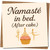 Funny Birthday Card - Namasté in Bed (After Cake) Yoga Candles Cupcake Design - 145mm x 145mm - Humorous for Friends, Him or Her, Includes Kraft Envelope
