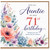 Auntie 71st Birthday Card, With Love Floral Birthday Card