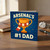 Arsenal's #1 Dad Trophy Father's Day Card - Football Fan Dad Card with Red & White Scarf Design