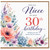 30th Birthday Card for Niece, With Love Floral Watercolour Birthday Card
