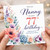 Nanny 77th Birthday Card, With Love Floral Birthday Card for Nanny
