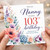 Nanny 103rd Birthday Card, Floral Watercolour Birthday Card for Nanny