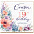 Cousin 19th Birthday Card, Floral Birthday Card