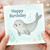 Cute Seal Happy Birthday Card - Underwater Ocean Animal Design with Bubbles, Seaweed and Coral - Adorable Sea Pup Birthday Greeting