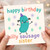 Funny Sister Birthday Card - Happy Birthday Silly Sausage Sister, Cute Doodle Character with Party Hat