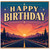 Birthday Card, Happy Birthday Scenic Sunset Card