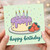 Birthday Card, Birthday Cake and Strawberries Greeting Card