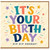 Birthday Card, It's Your Birthday Hip Hip Hooray Retro Typography Design