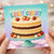 Birthday Card, Lesst Count Cake Design