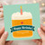 Birthday Card, Happy Birthday Cake Card, Cute Celebration Card