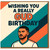Funny 'Wishing You a Really GUD Birthday' Card - Football Inspired Cartoon Player & Retro Stripes - Great for Friends, Family and Football Fans