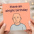 Have an Alright Birthday Card - Deadpan Funny Cartoon Bald Bloke on Peach Background - Dry Humour Sarcastic Greeting for Friends