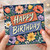 Birthday Card, Floral Happy Birthday Card