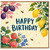 Birthday Card, Floral Fruit and Bees Birthday Card