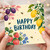 Birthday Card, Floral Fruit and Bees Birthday Card
