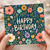 Birthday Card, Happy Birthday Floral Card