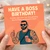 Have a Boss Birthday Funny Card for Him - Ibiza Party Vibes, Tattooed Bloke with Shades, Cheeky Humour - Men’s Birthday Card for Brother, Boyfriend, Husband or Mate