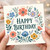 Birthday Card, Floral Wreath Design