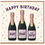 Birthday Card, Pop Pour and Party Champagne Bottles Card