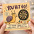 40th Birthday Card, Funny Dartboard Snail Design