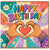 Birthday Card, Happy Birthday Retro Colourful Hands Heart Design