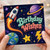 Birthday Card, Space Rocket and Planet Birthday Card
