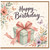 Birthday Card, Floral Gift Box Birthday Card