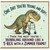 Birthday Card, One Day You're Young and Hip T - Rex Zimmer Frame Ageing Joke Card