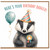 Birthday Card, Cute Badger Birthday Card