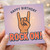 Rock On Birthday Card - Happy Birthday Rock Hand Sign, Fun Music Lover Design with Bold ON Message