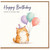Birthday Card, Cute Cat With Balloons Happy Birthday Card