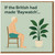 Funny British Baywatch Parody Birthday Card - Dry Humour, Illustrated Bloke in Trunks by Houseplant - If the British had made 'Baywatch'...