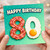 80th Birthday Card, Funny Bacon and Egg Happy Birthday Card