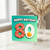 80th Birthday Card, Funny Bacon and Egg Happy Birthday Card