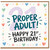 21st Birthday Card, Proper Adult Happy Birthday Card