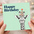 Birthday Card, Giraffe Party Hat Birthday Card