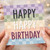 Birthday Card, Happy Birthday Pastel Rainbow Checkered Design