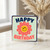 Birthday Card, Happy Birthday Smiley Flower Retro Style Card