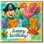 Kids Pirate and Animals Happy Birthday Card - Cute Illustration with Cats, Flamingo, Parrot, Octopus and Crab - Fun Children's Birthday Card