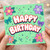 Birthday Card, Floral Bubble Letter Birthday Card