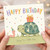 Birthday Card, Cute Turtle and Worm Sorry I’m a Little Late Card