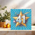 41st Birthday Card, Starburst Confetti Design, Blue Celebration Square Greeting, 145mm x 145mm, For Him or Her, Includes Kraft Envelope