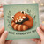 Birthday Card, Have a Panda - stic Day Red Panda Card