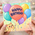 Birthday Card, Cute Happy Birthday Cat Balloon Card