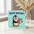Birthday Card, Cute Penguin Holding Gift