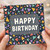 Birthday Card, Colourful Confetti Triangle Design